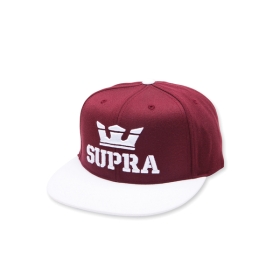 Supra Accessories ABOVE SNAP Maroon/White Hats | CA-24498